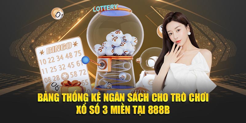 Bảng thống kê ngân sách cho trò chơi xổ số 3 miền tại 888B.