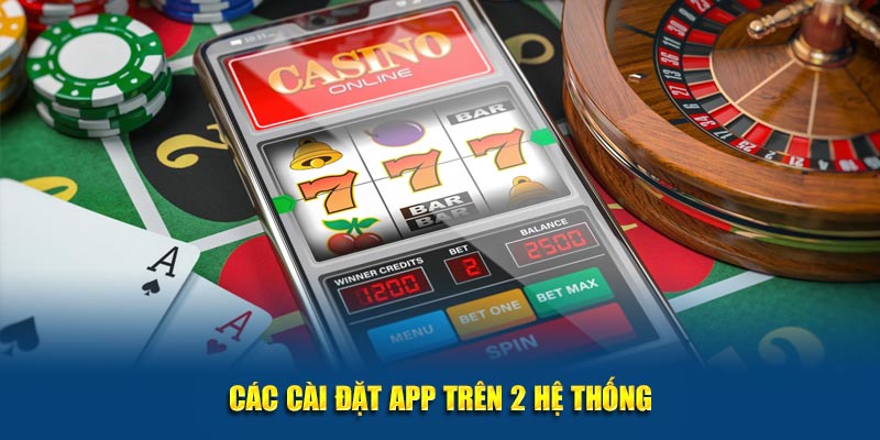 Các cài đặt ứng dụng trên 2 hệ thống